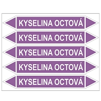 Značení potrubí, kyselina octová